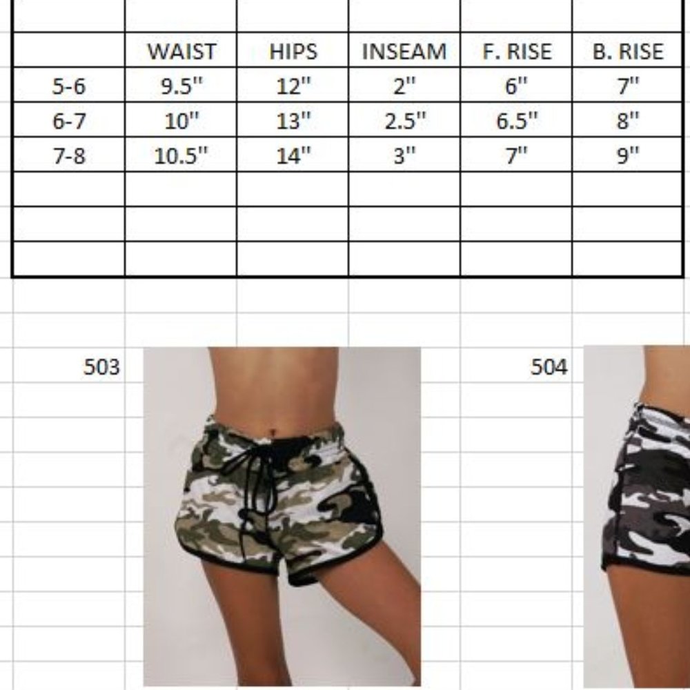 Kids shorts with drawstring camouflage - Picture 3 of 3